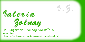 valeria zolnay business card